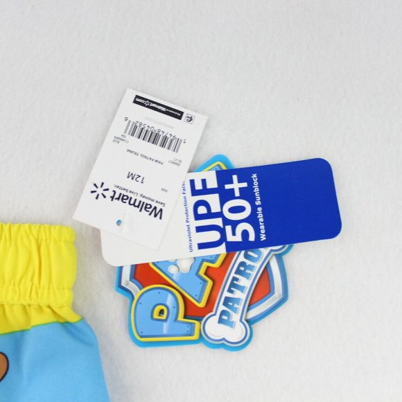 Nickelodeon Paw Patrol Swim Trunks Baby Boys Size 12 Months Blue Yellow UPF 50+ - Picture 3 of 5